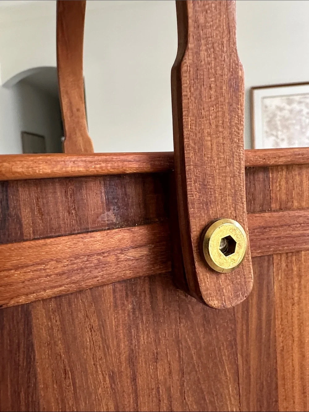 Vintage Teak wood Wine caddy from 1960s